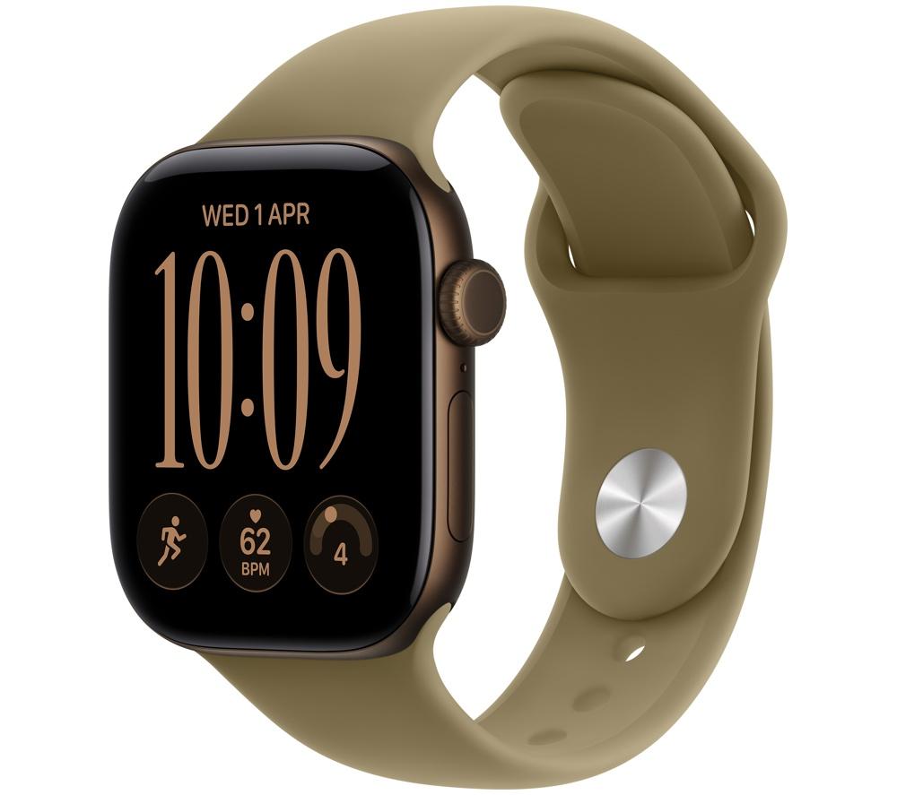 APPLE Watch Series 12 GPS 42mm Dark Bronze Aluminum Case with Olive Sport Band - S/M