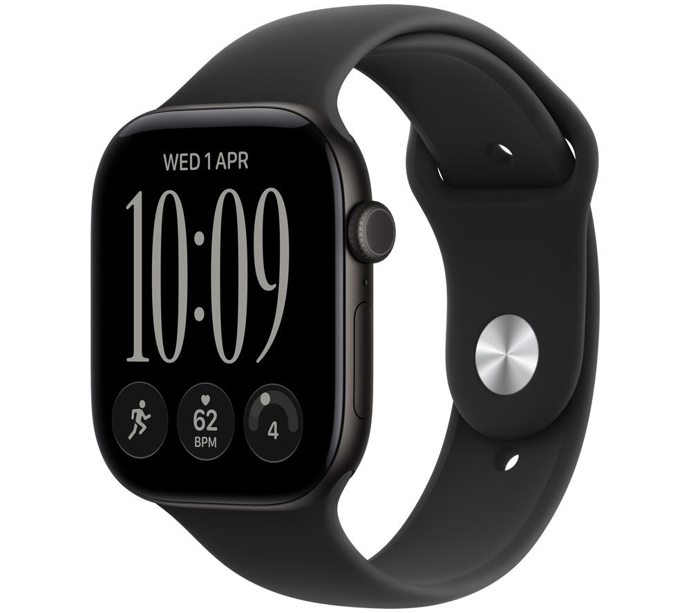 APPLE Watch Series 12 GPS 46mm Black Aluminum Case with Black Sport Band - M/L