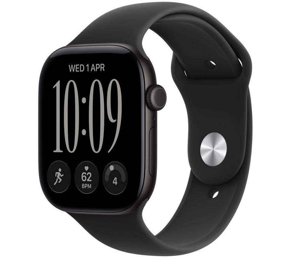 APPLE Watch Series 12 - 46 mm Black Aluminium Case with Black Sport Band, M/L