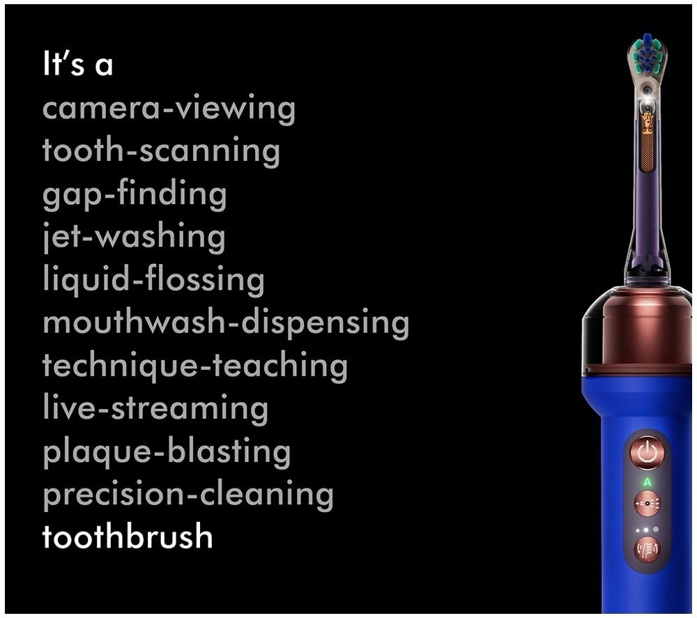 DYSON CameraJet Electric Toothbrush with Flosser - Ceramic Ultra Blue image number 3 of 12