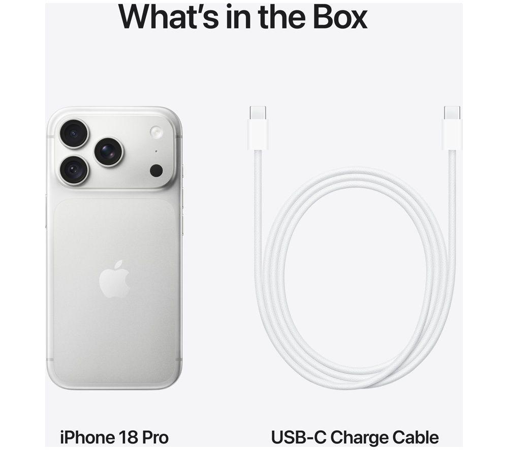 APPLE iPhone 18 Pro - 256 GB, Silver image number 10 of 12