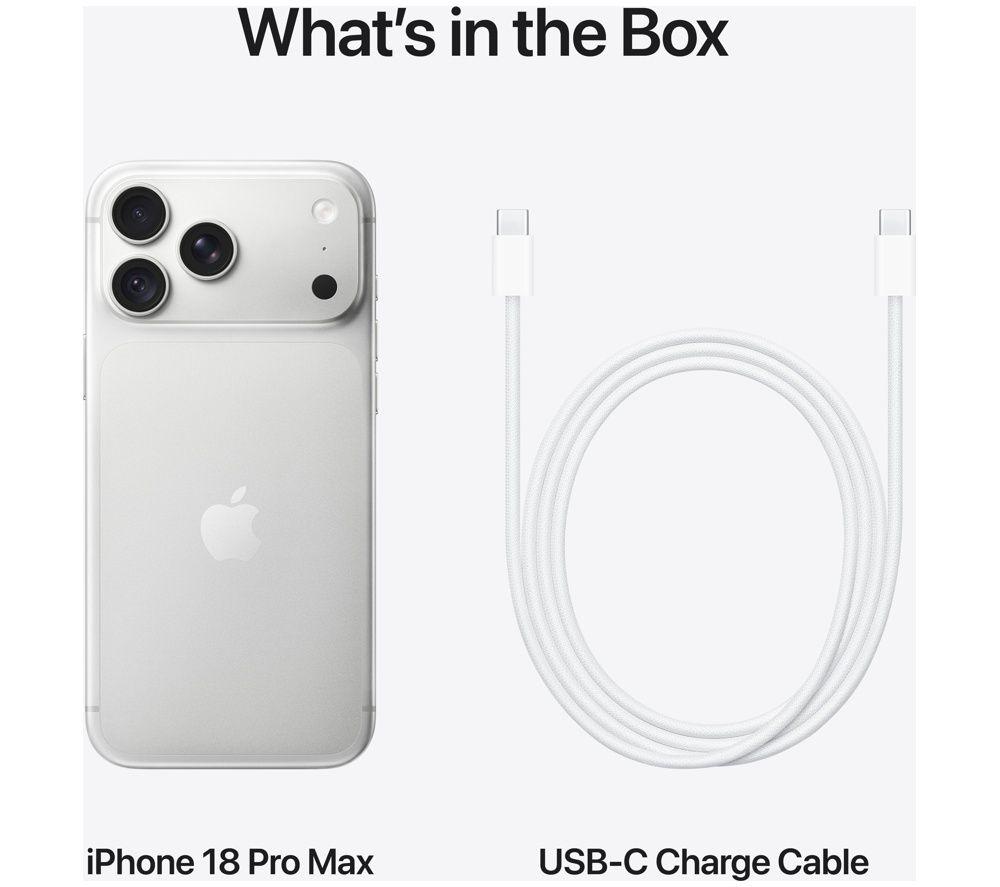 APPLE iPhone 18 Pro Max - 256 GB, Silver image number 10 of 12