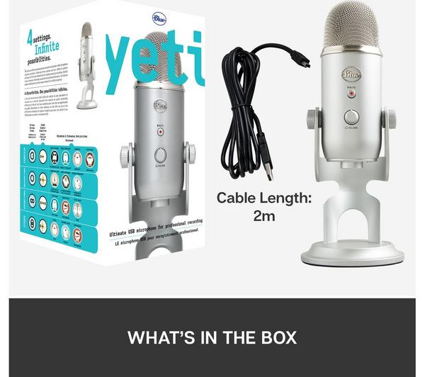 BLUE Yeti USB Streaming Microphone - Silver image number 7