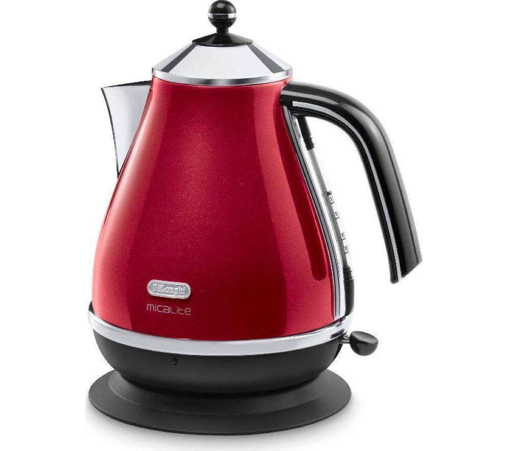 DELONGHI Micalite KBOM3001R Jug Kettle - Red, Red