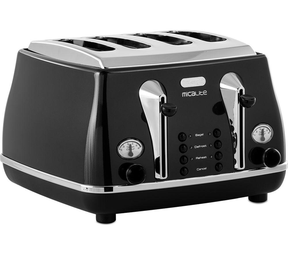 DELONGHI Micalite CTOM4003 4-Slice Toaster - Black image number 7 of 12
