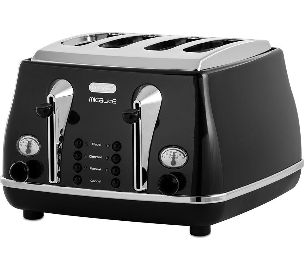 DELONGHI Micalite CTOM4003 4 Slice Toaster Black