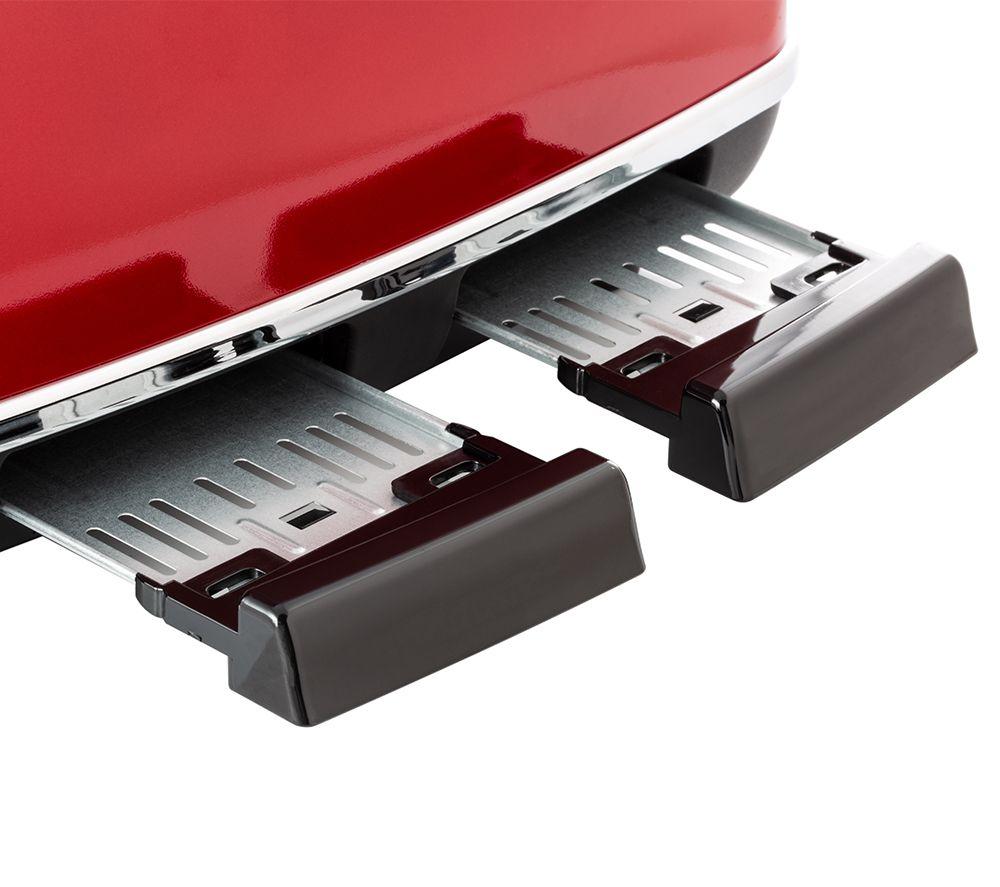 DELONGHI Micalite CTOM4003R 4-Slice Toaster - Red image number 12 of 13