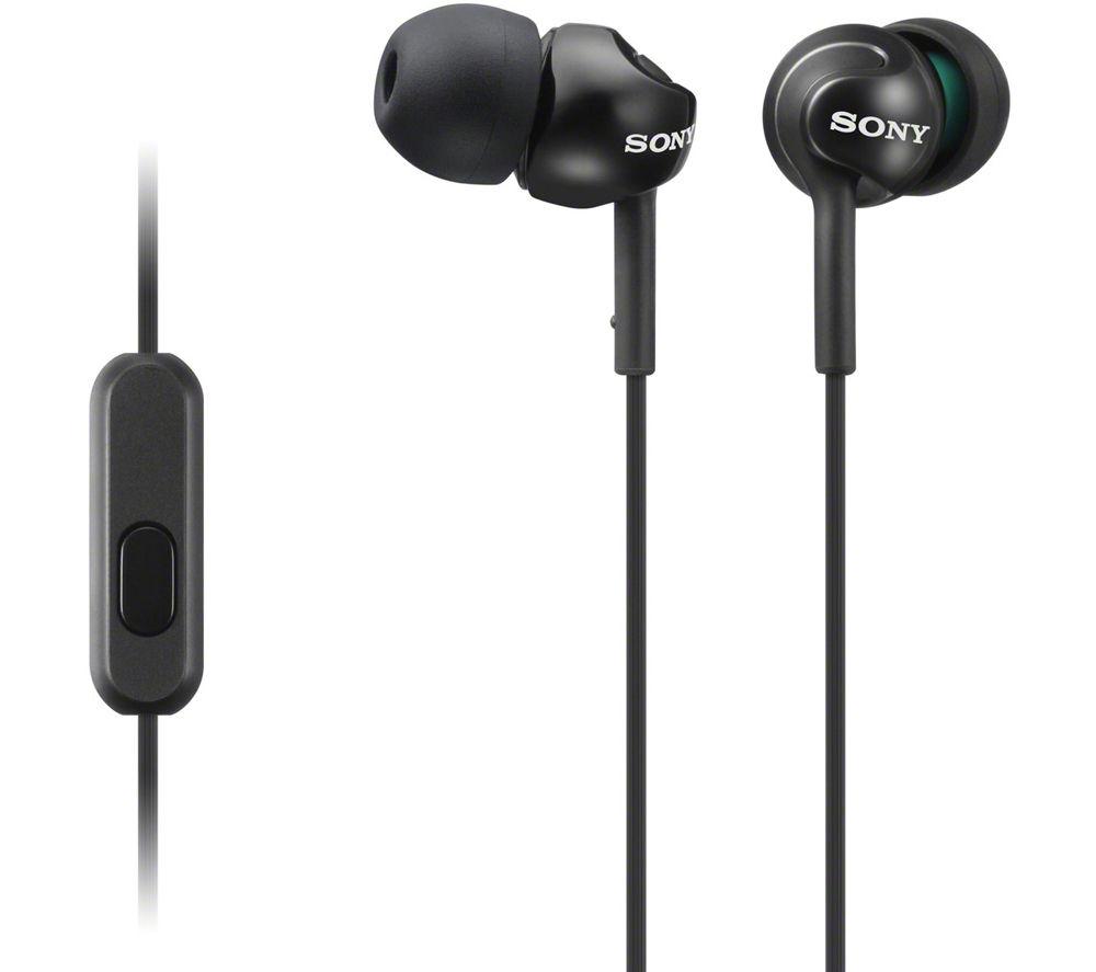 SONY MDR-EX110APB Headphones - Black, Black