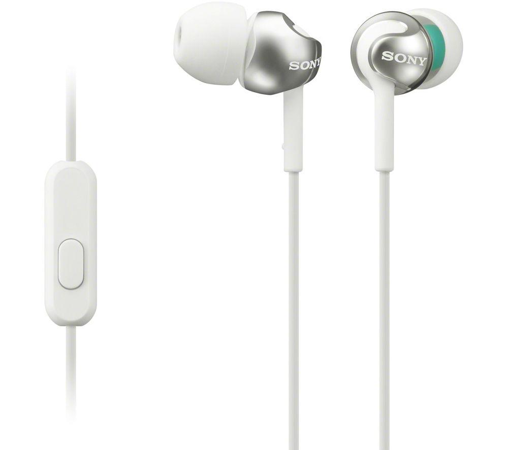 SONY MDR-EX110APW Headphones - White, White