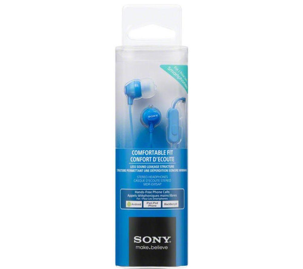 Blue sony online earbuds