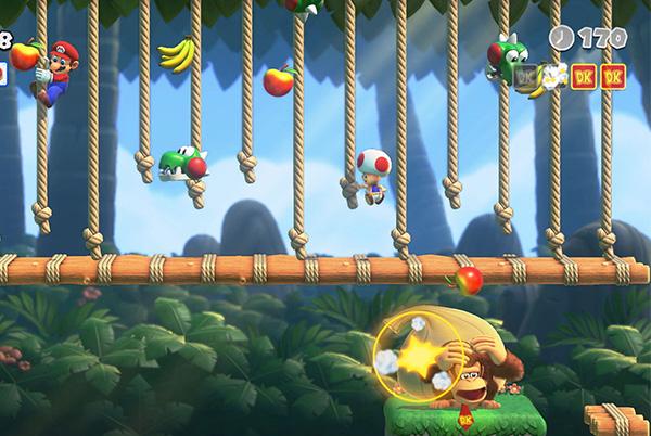Mario vs Donkey Kong Toad jungle stage