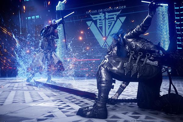two people in armor fighting in a dark room screenshot from ninja gaiden 4 revealed at xbox developer direct 2025