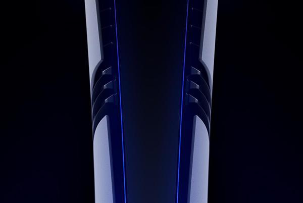 a close up of a ps5 pro front on