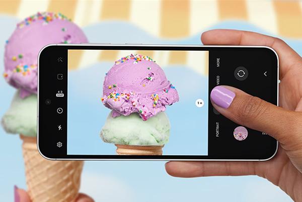 Samsung S23 FE camera photo ice cream