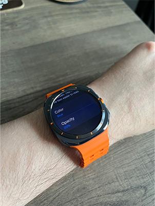 colour filter settings on samsung galaxy watch ultra screen