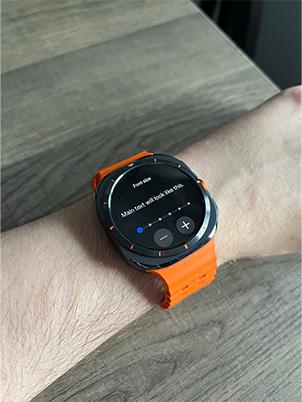font size settings on samsung galaxy watch ultra screen