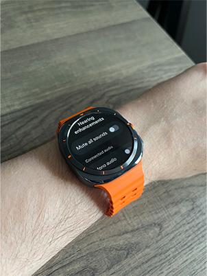 mute all sounds setting on samsung galaxy watch ultra screen