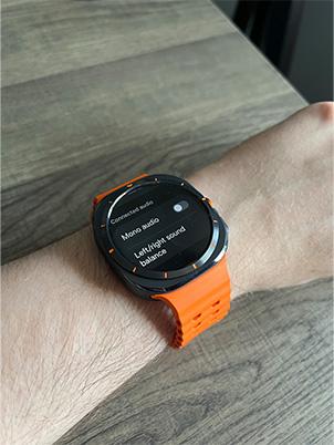mono audio setting on samsung galaxy watch ultra screen