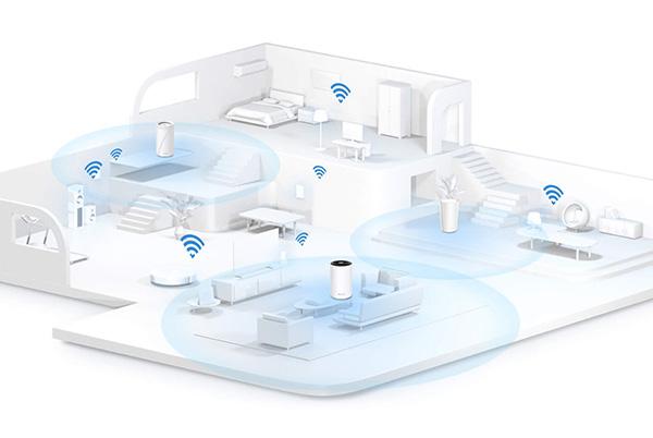 a diagram of a house with tp-link wifi connected devices