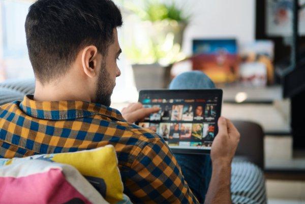 Watching tablet