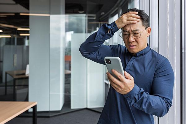 Mobile phone user