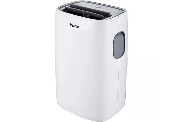 a portable air conditioner is shown against a white background