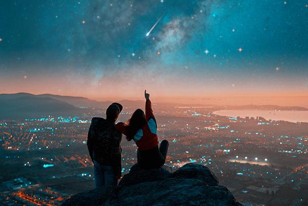 Stargazing couple