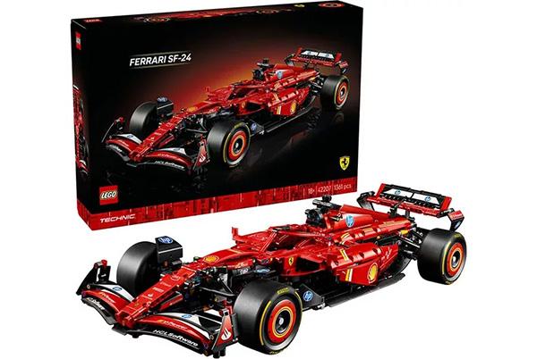 lego ferrari f1 car in box with instructions