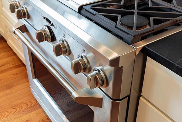 a stainless steel freestanding oven