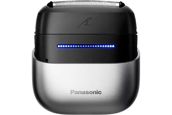 panasonic shaver with blue led light on top of it