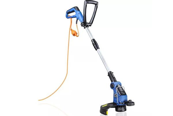 a blue and black decker corded string trimmer
