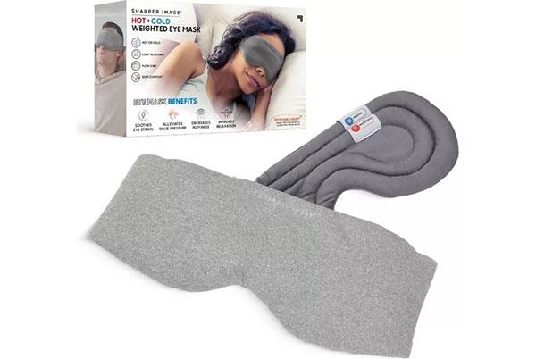 a sharper image grey eye mask