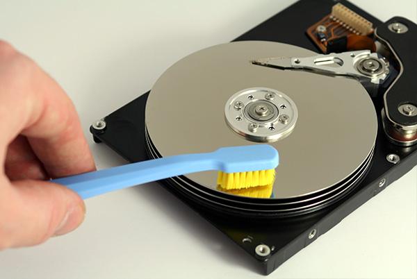 Hard drive toothbrush