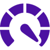 A purple icon of a hand writing