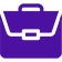 Purple icon of a briefcasse