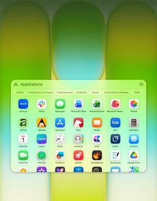 MacBook Neo screen with Applications window containing a wide variety of apps