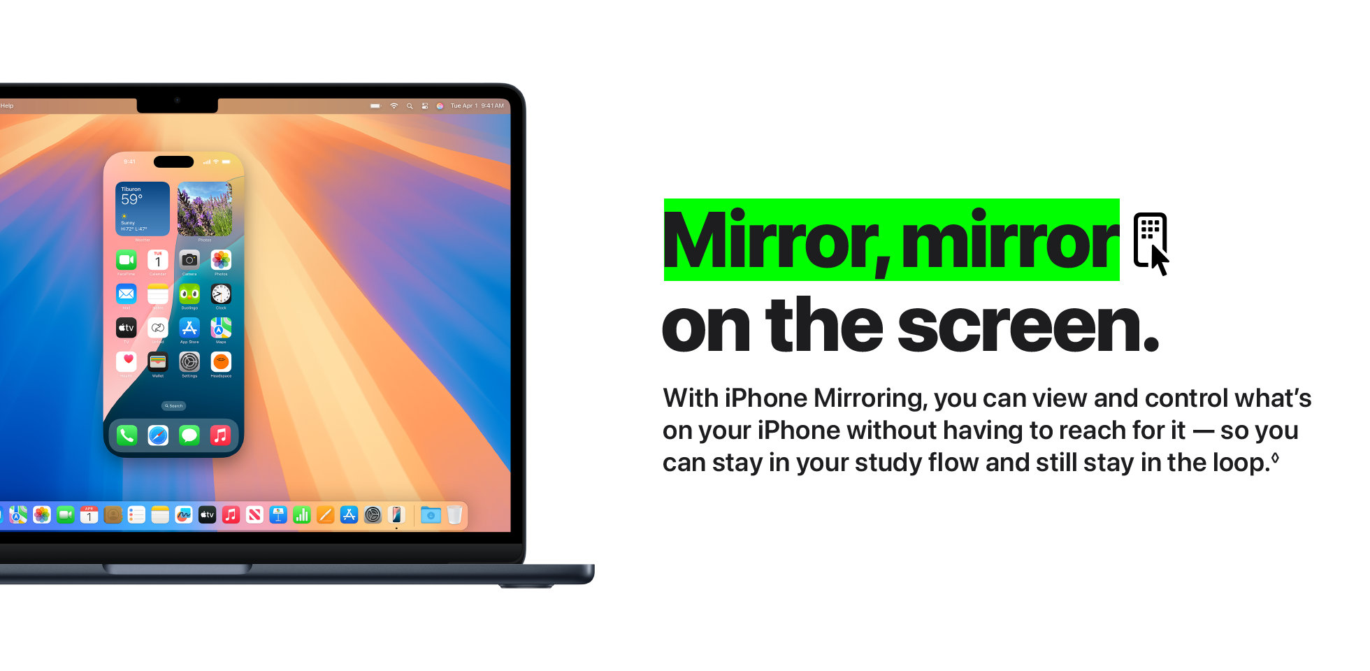 Mirror, mirror on the screen.