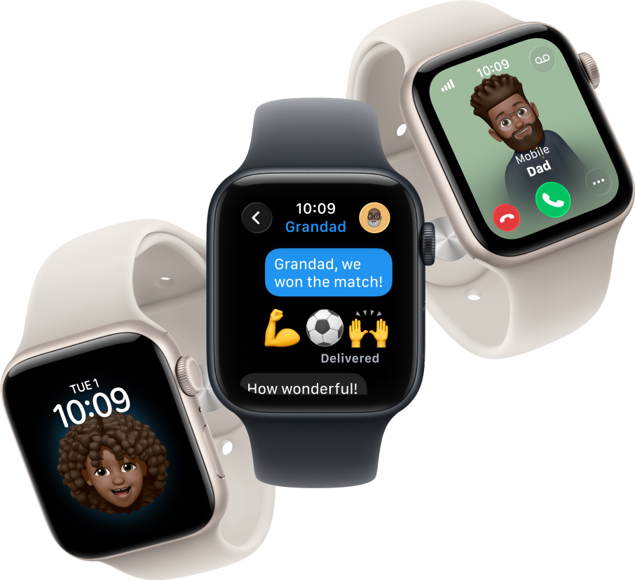 three Apple Watches
