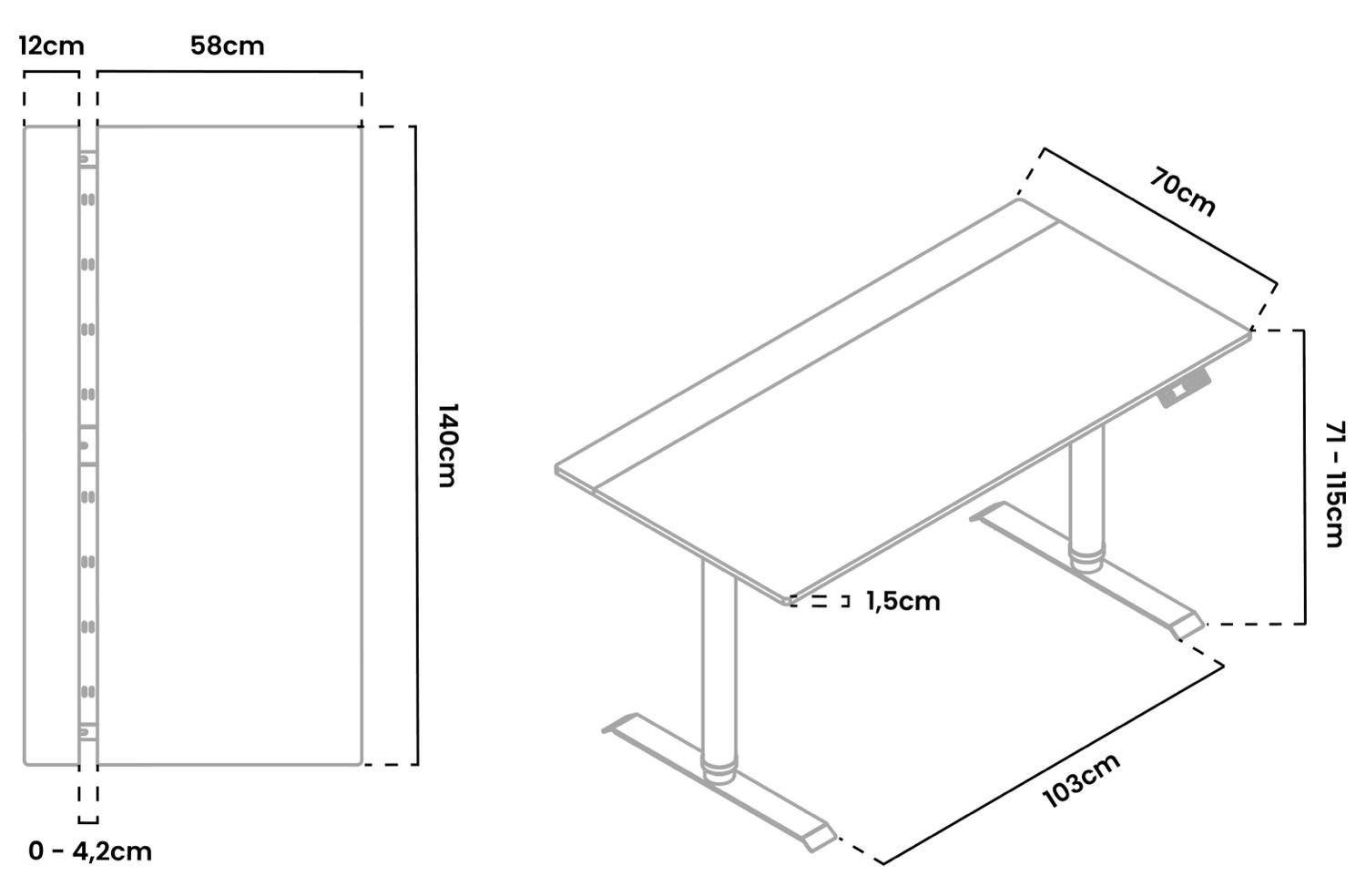 a desk schematic