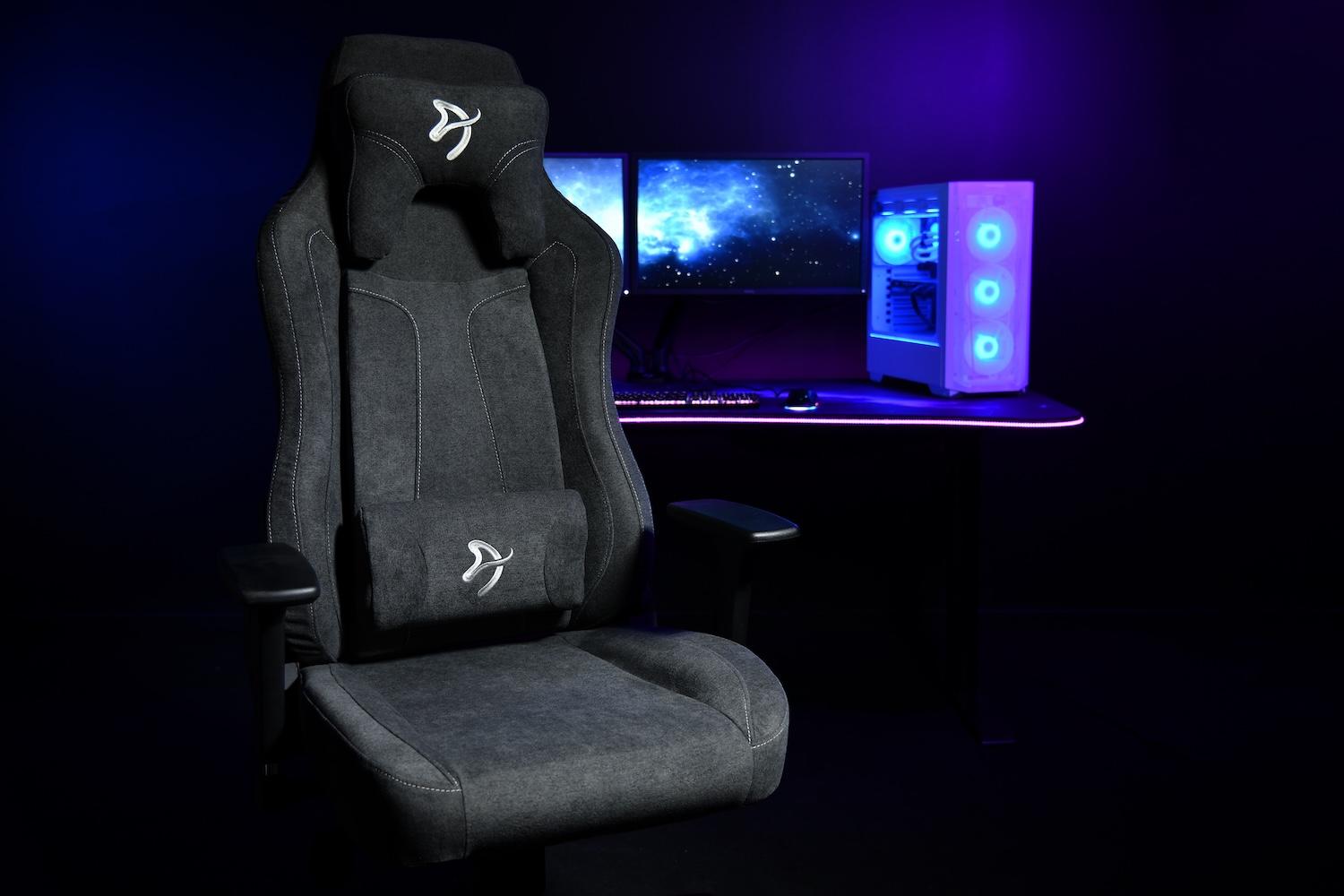 A chair in front of a desk