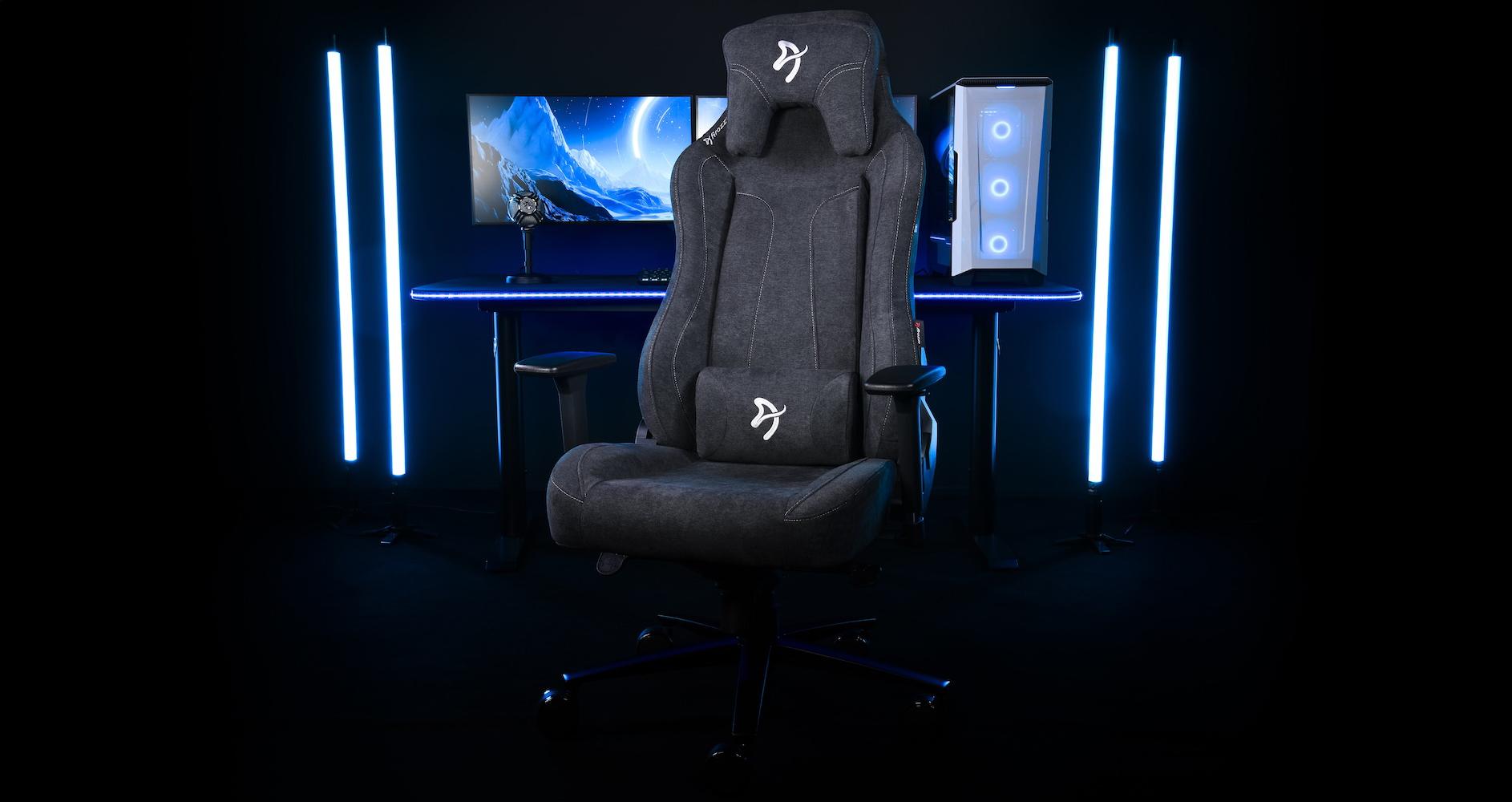 A chair in front of a desk