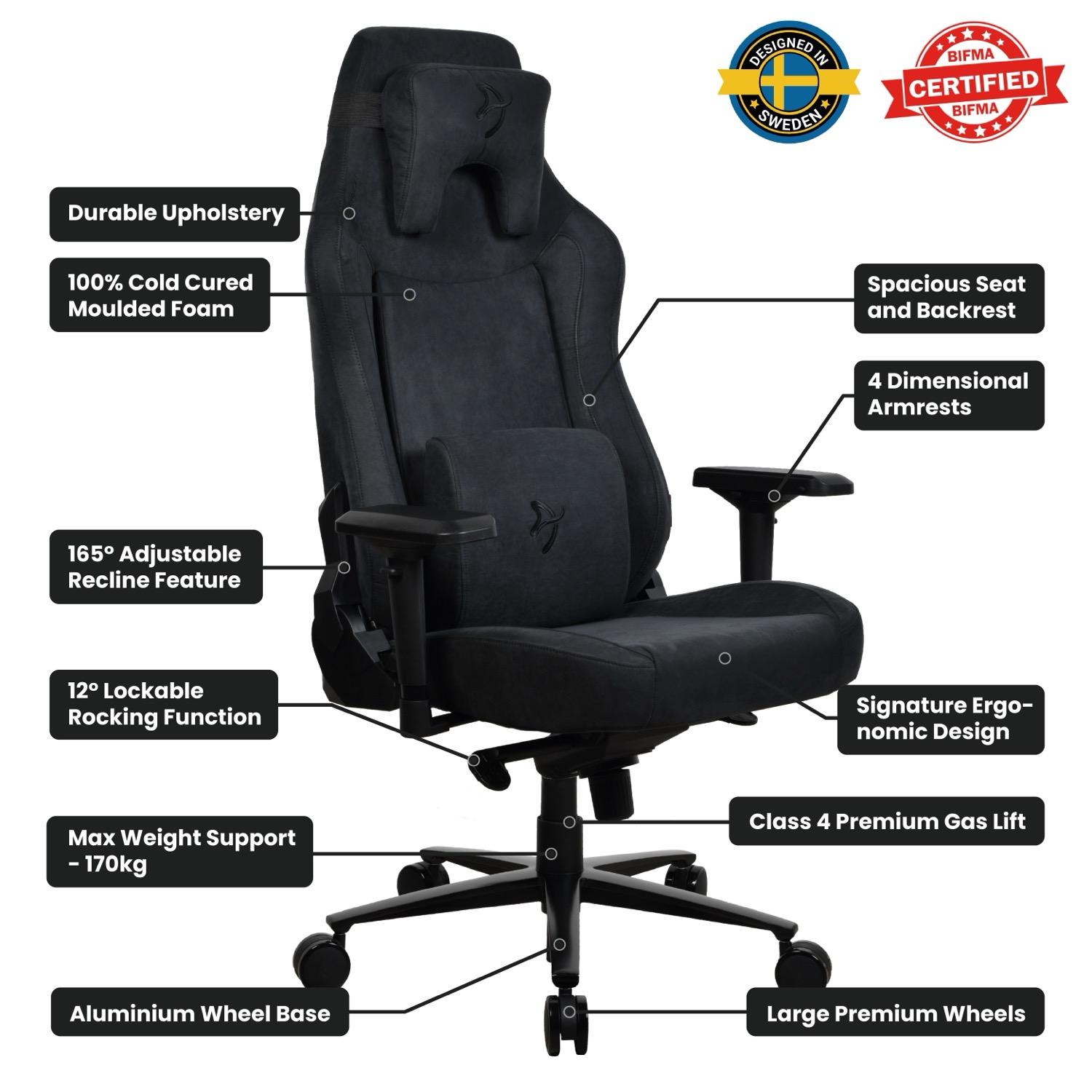 a chair with specs around it