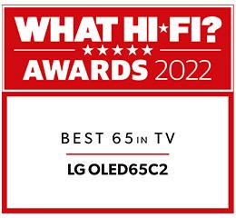 best 65 inch tv 2022 award from What Hi-Fi