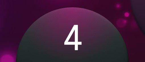 Four on a black background 