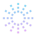 Icon of a circle made of dots