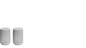 Two white speakers
