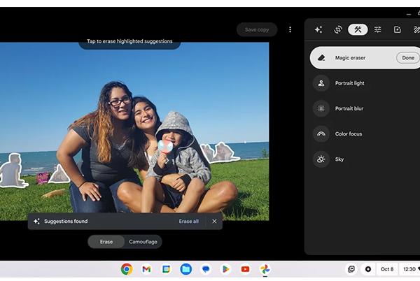 Magic Eraser on Chromebook Plus