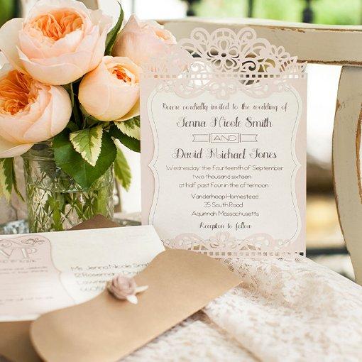 A wedding invitation
