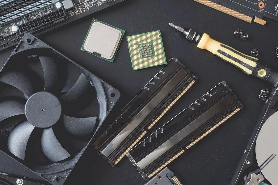A selection of PC components