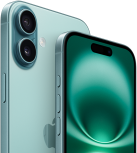 6.9-inch iPhone 16 Pro Max and 6.3-inch iPhone 16 Pro, front exterior, Action button, volume buttons, Dynamic Island centred near top